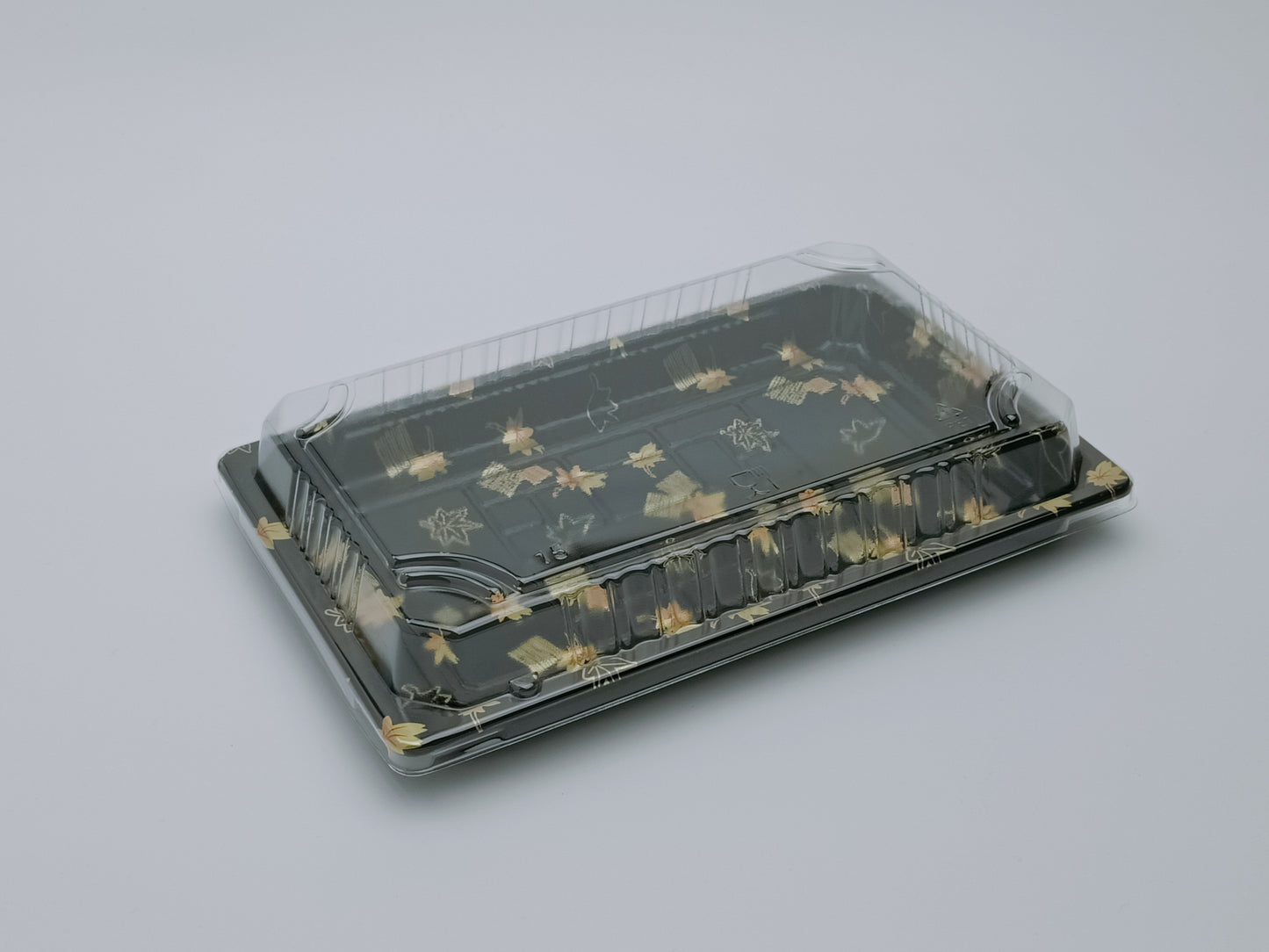 15 8.6×5.4 Inch Disposable PET Sushi Tray with Lid