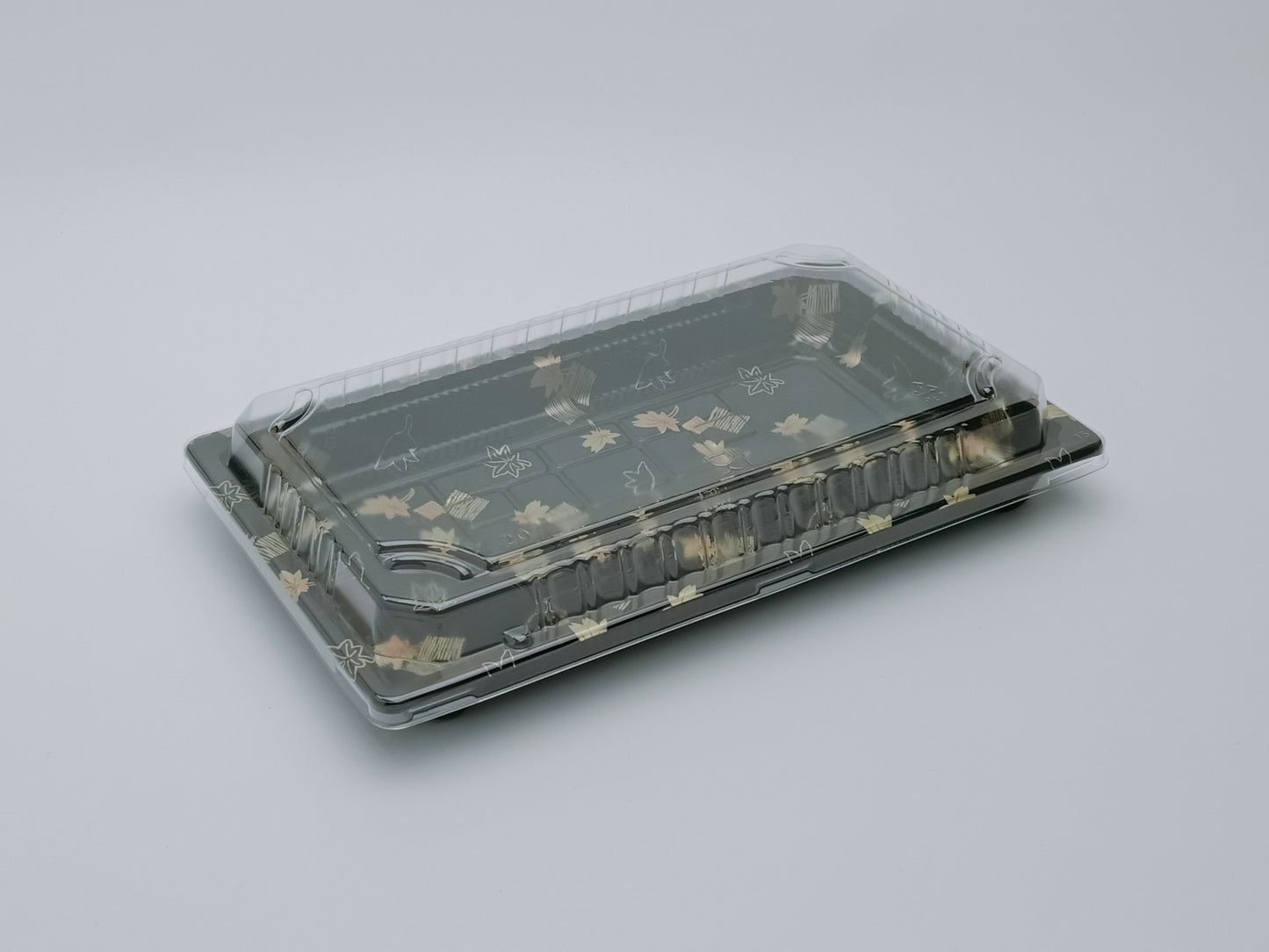 20 9.3×5.7 Inch Disposable PET Sushi Tray with Lid