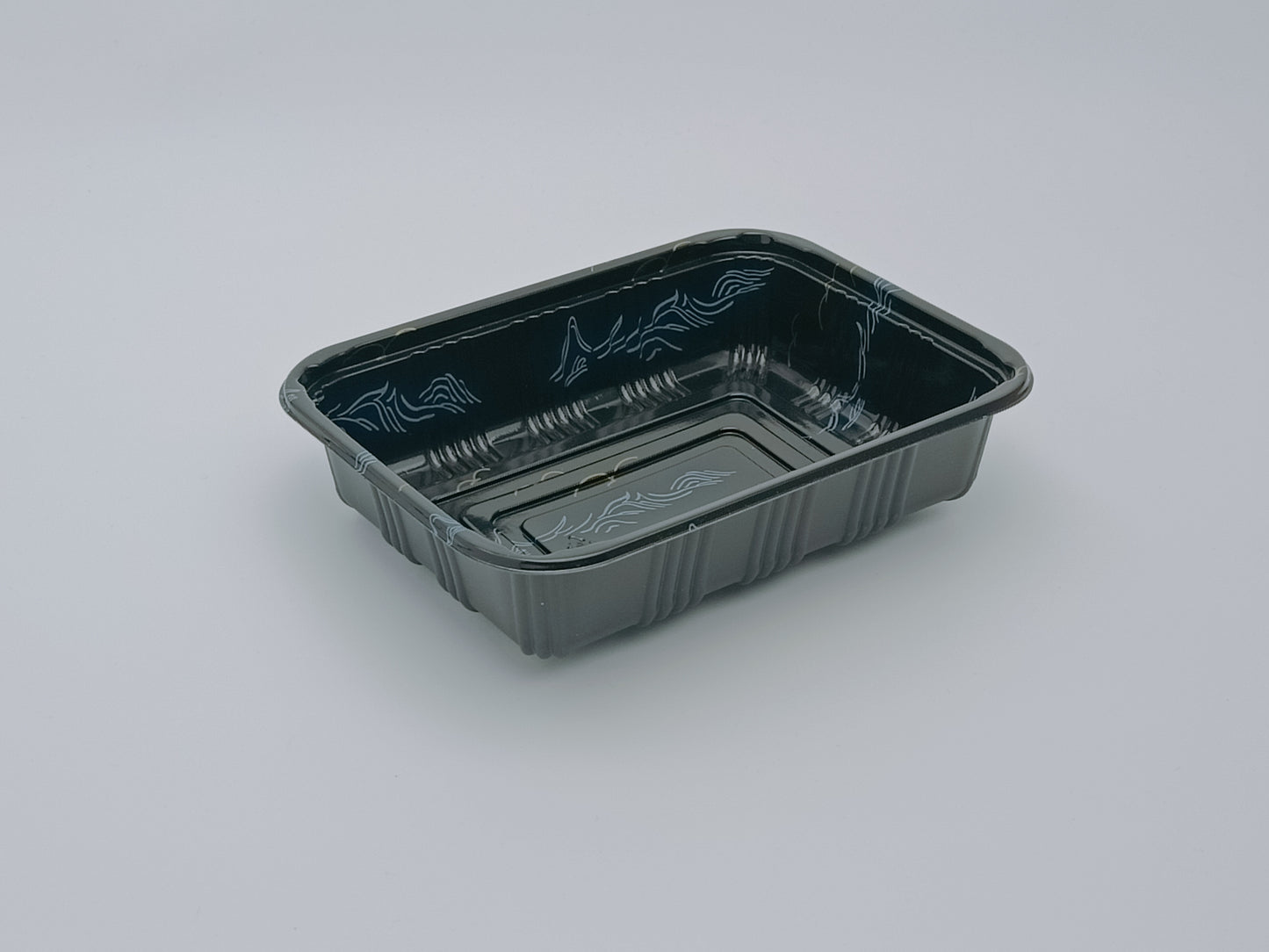 JN807 SushiTray – Inner Lock, 6.6×5" Square PET Tray with Lid
