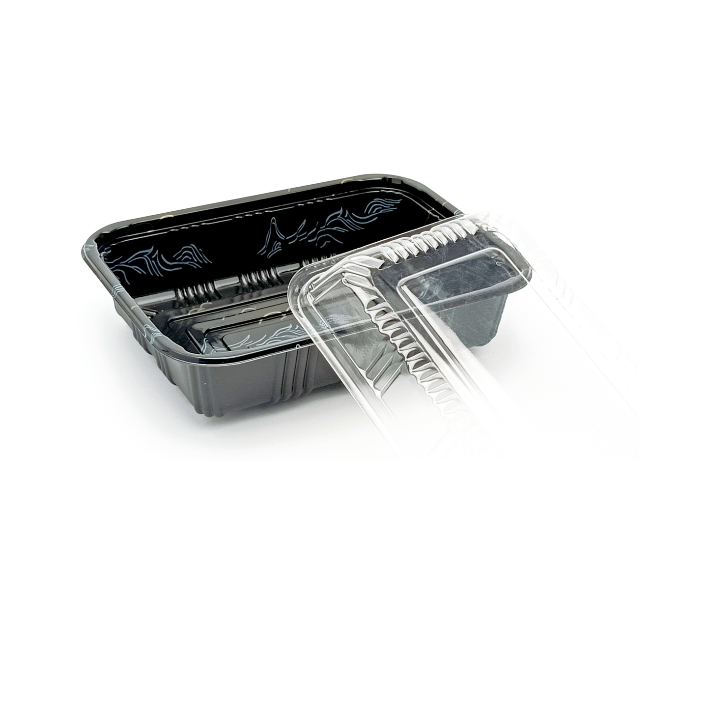 JN807 Inner Lock PET sushi tray alternate product view on white background