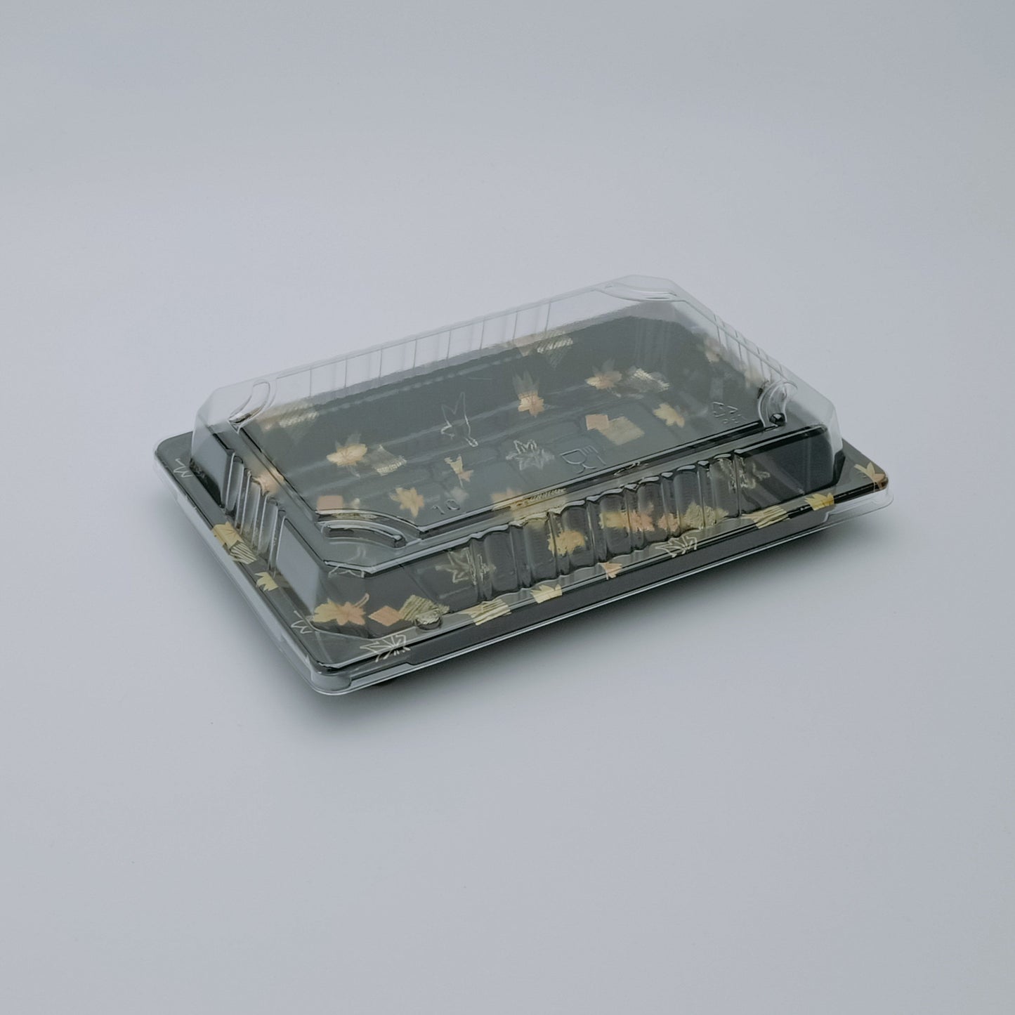 10 7.3×5.1 Inch Disposable PET Sushi Tray with Lid