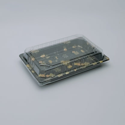 10 7.3×5.1 Inch Disposable PET Sushi Tray with Lid