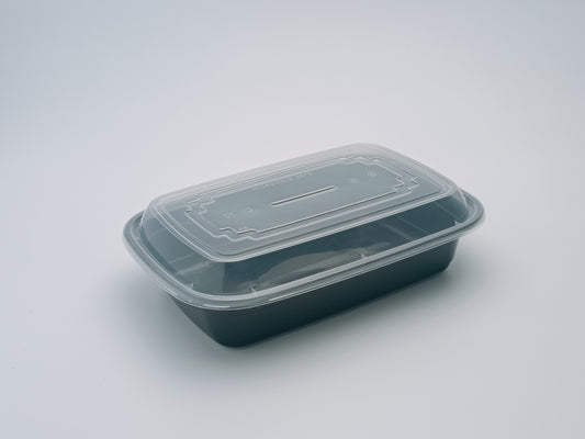 JN132 – 32oz Square PP Meal Prep Container with Lid