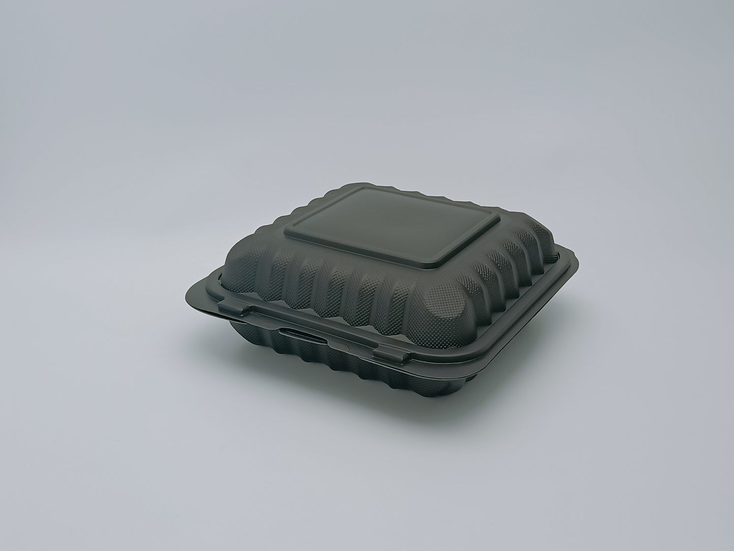 8×8 Inch PP one compartment Hinged Lid Takeout Container