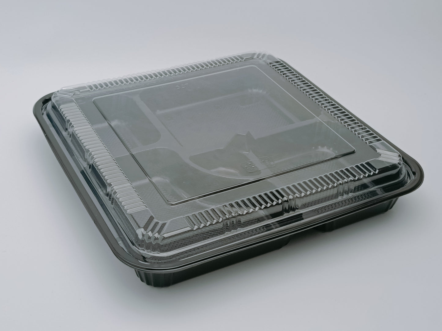 JN307 – 5-Compartment 27cm Food Tray with Separate Transparent Lid – Disposable Meal Container