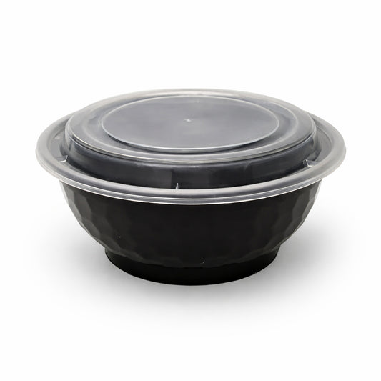36oz Diamond-Cut Noodle Bowl with Lid (PP) product image