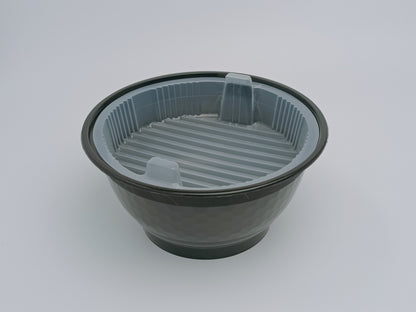 42oz Diamond-Cut Noodle Bowl with Lid & Optional Separation Tray