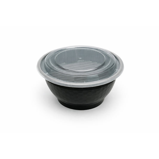 42oz Diamond-Cut Noodle Bowl with Lid & Optional Separation Tray product image