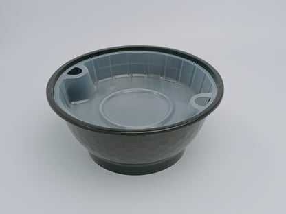 48oz Diamond-Cut PP Noodle Bowl with Lid & Optional Tray