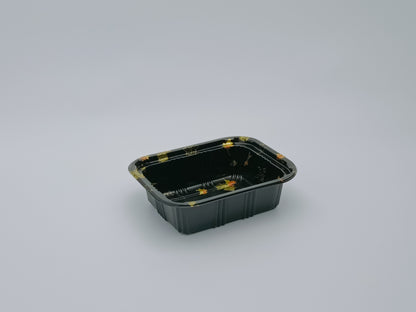 JN805 SushiTray – Inner Lock, 5.5×4.5" Square PET Tray with Lid