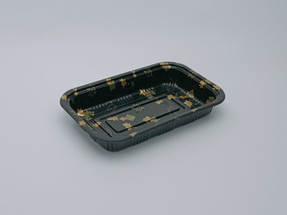 JN815 SushiTray – Inner Lock, 8.1×5.2" Rectangular PET Tray with Lid
