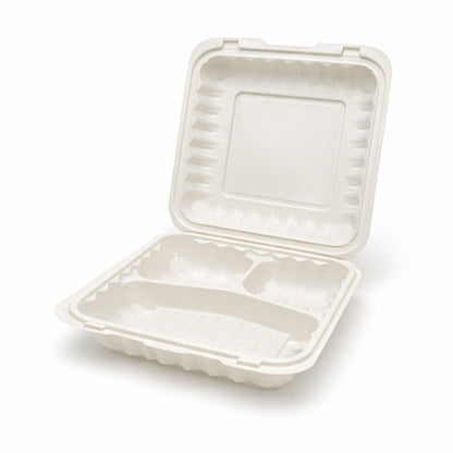 8×8 Inch 3-Compartment PP Hinged box product image