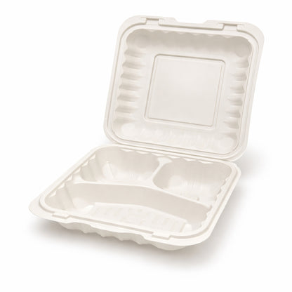 8×8 Inch 3-Compartment PP Hinged box product image