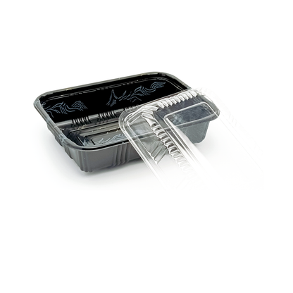 JN807 Inner Lock PET sushi tray alternate product view on white background
