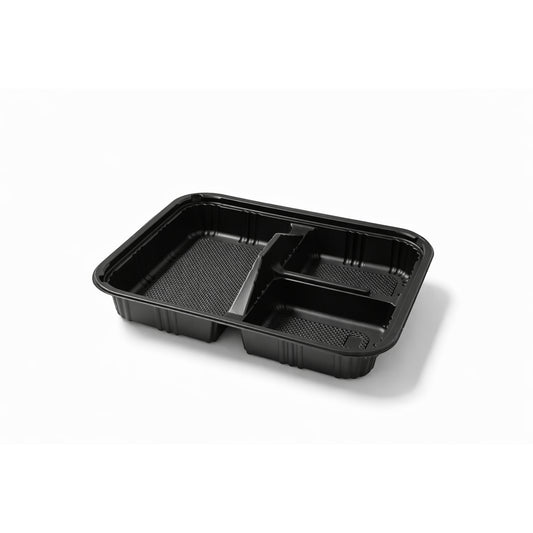 JN303 3-Compartment PP Food Container with Clear Li product image