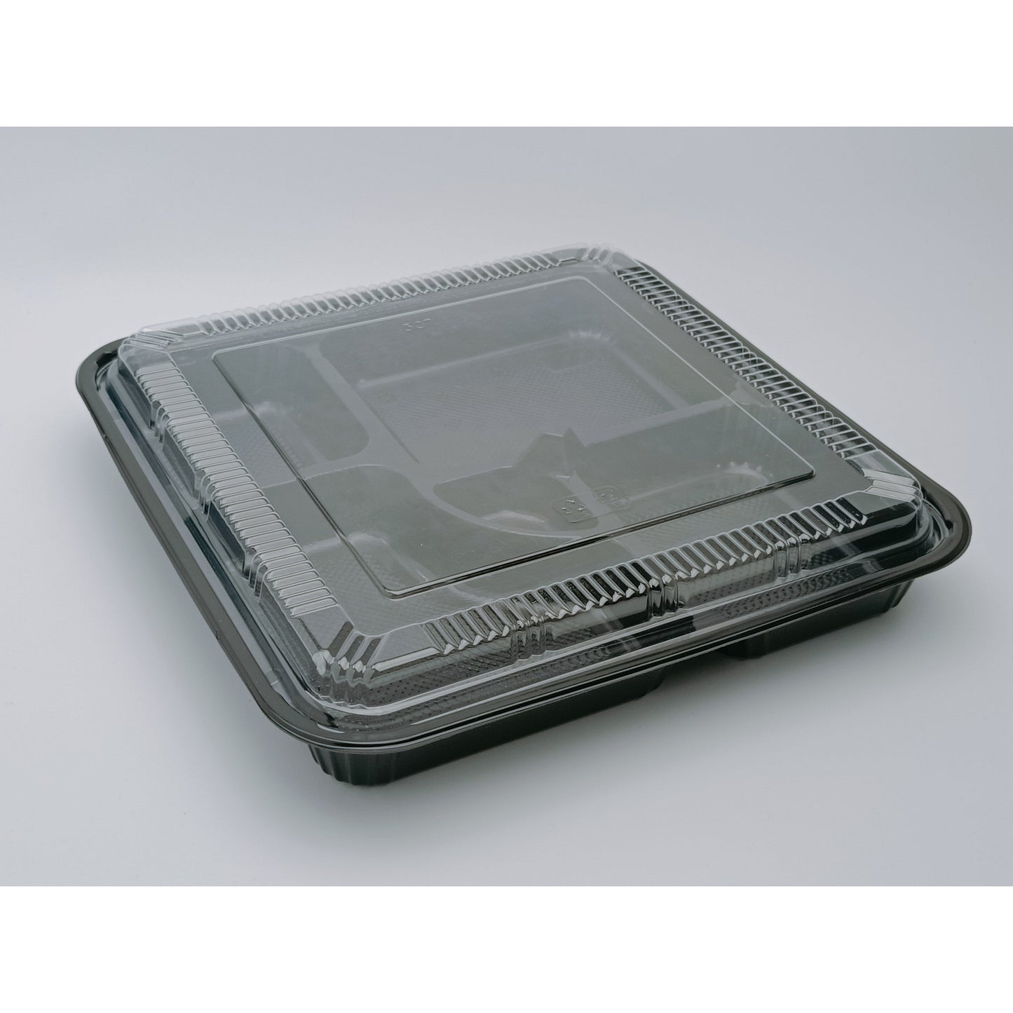 JN307 – 5-Compartment 27cm Food Tray with Separate Transparent Lid – Disposable Meal Container product image