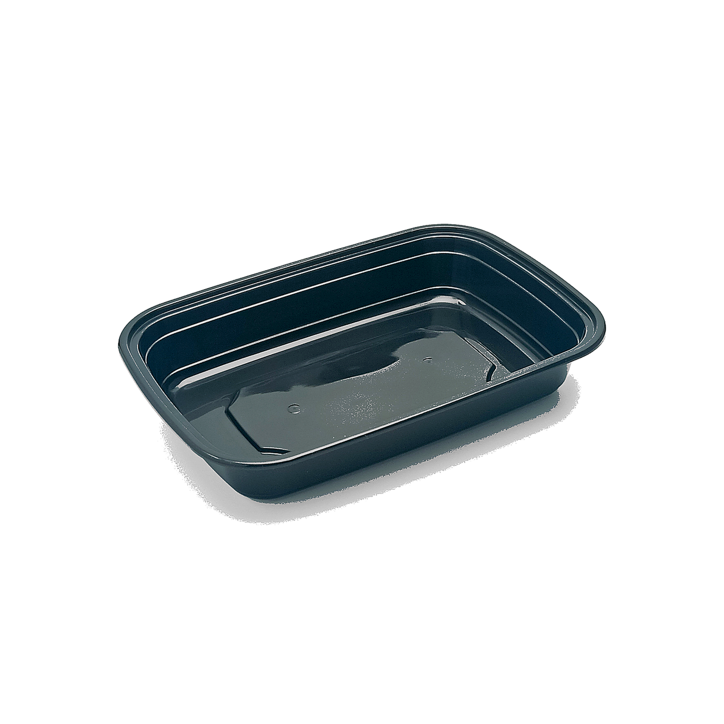 JN128 square PP meal prep container base without lid on white background