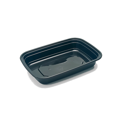 JN128 square PP meal prep container base without lid on white background